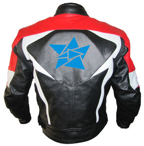 Chaqueta de Motociclista de Cuero Vacuno Genuino Personalizada, Chaqueta de Motociclista de Cuero Impermeable Reflectante con Protección CE para Hombre - Product Image 4