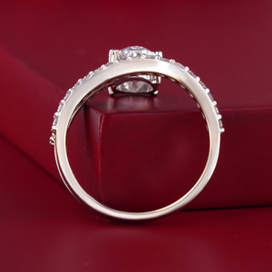 Anillo de Compromiso de Oro de 14K con Diamante Cultivado en Laboratorio de 1.51 CT, Corte Ovalado, VVS2-VVS1, con Banda Pavé - Product Image 3