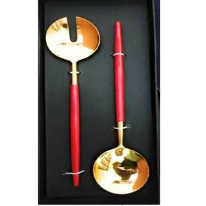 Cuchara Grande para Servir, de Metal con Mango de Madera Roja, Ideal para Decoración de Mesa en Hoteles, Restaurantes y Hogares, la Más Vendida - Product Image 1