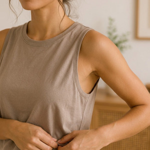 Vêtements de nuit pour femmes, coton 100% tricoté peigné, ensemble de pyjamas, vêtements de détente pour femmes, respirant, confortable, ensembles de pyjamas pour femmes - Product Image 5