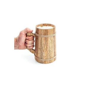 แก้วกาแฟ/ชาไม้กระถินณรงค์ งานฝีมืออินเดีย ลายเรียบง่าย ผลิตตามสั่ง สไตล์เรียบง่าย ทนทาน ใช้กับเครื่องล้างจานได้ - Product Image 6
