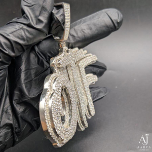 Collier Lettre Personnalisée en Moissanite Plaqué Or Rose Argenté Style Hip Hop avec Breloque Glaçon pour Occasions Festives - Product Image 5