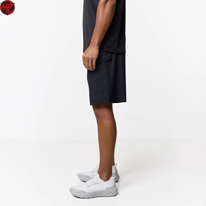 Ensemble de shorts de sport pour homme, écologiques, 100% coton, motif uni numérique, légers, avec cordon de serrage à la taille, pour la course à pied et l'entraînement décontracté - Product Image 4