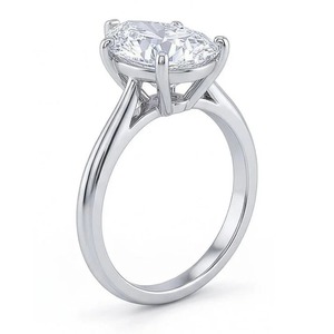 Bague de fiançailles de luxe plaquée rhodium avec diamant naturel taillé en poire de 2,50 carats, certifié IGI, pour mariage et fête - Product Image 3