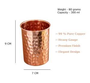 Vaso de Cobre con Textura Martillada y Acabado de Espejo, Vaso Premium para Beber Agua, Jugo o Otras Bebidas, Vaso Metálico para Servir Bebidas - Product Image 6