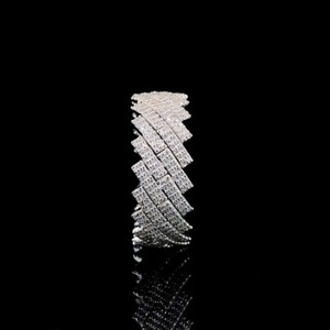 Luxury Moissanite Iced Out <b>Ring</b> <b>925</b> Sterling <b>Silver</b> Hip Hop Jewellery VVS Diamond Statement Band Gift - Product Image 1