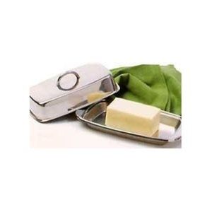 Plateau à beurre en acier inoxydable poli miroir de qualité professionnelle avec cloche, ustensile de cuisine durable pour la restauration en gros - Product Image 2