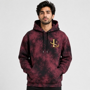 Sudadera con Capucha para Hombre, Estilo Urbano de Alta Gama, Lavado Ácido, Diseño con Patrón Lavado, Ajuste Cómodo, Material Duradero, Servicio OEM, Apariencia Elegante - Product Image 1