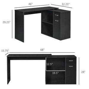 Scrivania da Gaming in Legno Regolabile in Altezza per Camera da Letto e Soggiorno - Product Image 4