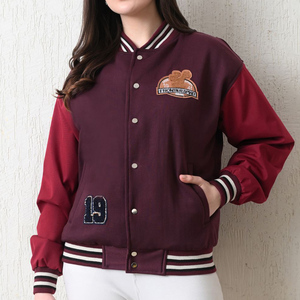 เสื้อแจ็คเก็ตวาร์ซิตี้แบบสั่งทำพิเศษสำหรับผู้หญิง พรีเมียม ปักลายตัวอักษร สไตล์เบสบอล  ระบายอากาศได้ดี แฟชั่นลำลองแนวสตรีท - Product Image 1