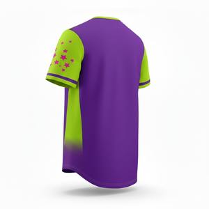 Camiseta de Béisbol para Hombre, Casual, con Botones, Manga Corta, Uniforme Deportivo, Cuello en V, Transpirable, 100% Poliéster, Personalizable - Product Image 2