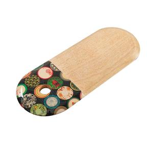 Handmade Wooden Chopping Board Oval <b>Shape</b> Printed Finish Reusable Dishwasher Safe 1.3cm Thick Kitchenware for Cutting - Product Image 5