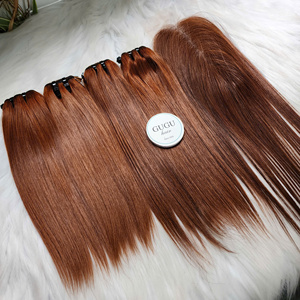 ผมต่อแบบเวอร์จิ้นแท้ 100% จากเวียดนาม แบบตรงธรรมชาติ  แบบ Double Weft  พร้อมผมปิดหน้าผาก สีธรรมชาติ สำหรับผู้หญิงผิวสี  ขายส่ง - Product Image 3