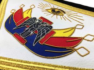 Nouvelle Collection – Écusson Maçonnique Vintage en Cuir Léger Brodé de Perles, Qualité Supérieure, Logo Personnalisable – Vente Flash - Product Image 2