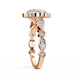 Lab Grown <b>Diamond</b> <b>Ring</b> in 10K Gold Cushion Cut IGI Certified Custom Brand Unisex Trendy Daily Wedding Bridal Shower - Product Image 2