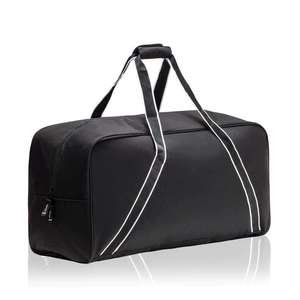 Bolsa de Lona Personalizada de Nylon 600D Negra con Ribete Blanco, Capacidad de 50-70L, para Gimnasio, Viajes y Fines de Semana - Product Image 5