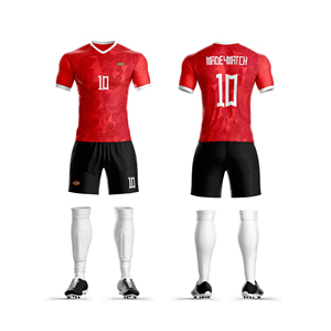 Maillot de football, short de football, nom d'équipe personnalisé, logo, nom du joueur, numéro, logo du sponsor, prix de gros d'usine, 100% polyester - Product Image 3
