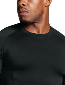 <b>Men</b> MMA Rash Guard Compression Shirt Turtle Neck Long Sleeve Athletic <b>Base</b> <b>Layer</b> Rash Guard For Gym Training Running Cycling Top - Product Image 3