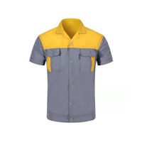 Chemise de travail personnalisée multicolore, légère, à manches courtes, vêtements de travail pour usine, plombier, réparateur, uniforme de travail