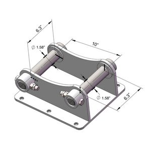 Gancio di collegamento per coclea a doppio perno per escavatore compatibile con trivella TMG-PAFE PAD30 - Product Image 3
