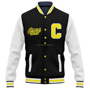 Veste universitaire en satin classique pour homme, coupe-vent, corps en polyester/coton, style streetwear - Product Image 4