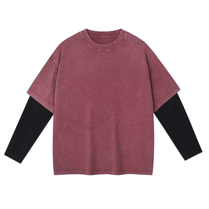 เสื้อผ้าผู้ชายสไตล์วินเทจสีสันสดใส ลวดลายปั๊มร้อน ด้านหน้าถักแบบลำลอง ผ้าฝ้าย 100% ป้องกันรอยยับ ดีไซน์ทันสมัย - Product Image 2