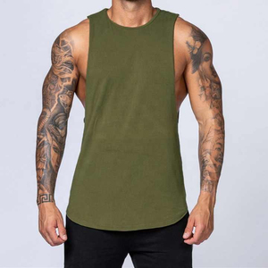 SanDian Débardeur de musculation pour homme en coton blanc et noir avec logo personnalisé, débardeur de fitness pour homme, t-shirts pour homme - Product Image 3