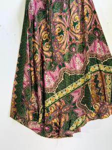 Women's Bohemian A-Line <b>Skirt</b> Printed Floral Pattern Floor-Length Chiffon <b>Silk</b> Breathable Casual Belt Soft Natural Waistline All - Product Image 3