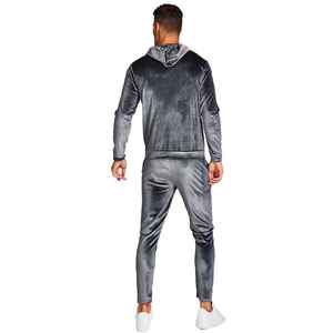 Ensemble de survêtement en velours léger, style urbain monochrome, coupe moderne et épurée, pour le quotidien, classique - Product Image 5