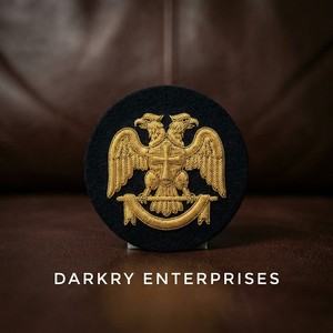 Parche Bordado Personalizado de Alambre de Oro Hecho a Mano para Uniforme, Insignia de Maestros de la Confraternidad Real del Consejo Masónico, Regalia Fraternal Especial - Product Image 3