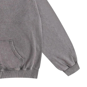 Sweat à capuche pour homme de haute qualité fabriqué au Pakistan, en coton mélangé confortable, effet délavé, idéal pour l'hiver, en promotion. - Product Image 6