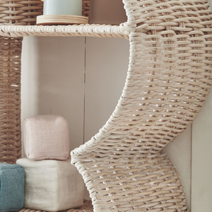 Estante de Pared de Mimbre en Forma de Nube, Estante Flotante de Fibra Natural Tejida, Decoración de Pared Boho Sostenible, Organizador para Sala de Estar y Baño - Product Image 2