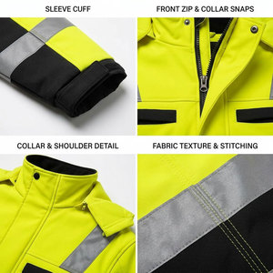 New Arrival <b>Men</b>’s Work Wear <b>Jacket</b> – Wholesale High-Quality <b>Reflective</b> Workwear with Stand Collar OEM & Custom Logos & Size - Product Image 5