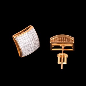 KRISHNAVII 1.50 Carat Natural Stone Pear & Heart-Cut Diamond Freshwater Pearl <b>Stud</b> Earrings 18K Gold Plated Luxury IGI Certified - Product Image 4