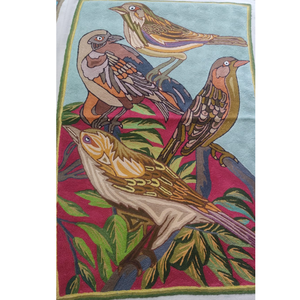 Tapiz Bohemio Sostenible Premium de 3x2 Pies con Bordado Aari a Mano de Animales, Decoración Artesanal para el Hogar y Hoteles, Duradero, para Ramadán y Cumpleaños - Product Image 1