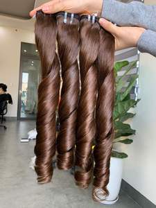 Vietnamluxury Remy Hair Bundle Bouncy Pissy Curls Cheveux humains vierges vietnamiens à double tirage - Product Image 2
