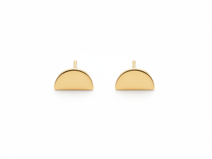 Pendientes Minimalistas Geométricos de Oro Amarillo de 14K, Unisex, para Uso Diario, Regalo de Boda o Compromiso - Product Image 4
