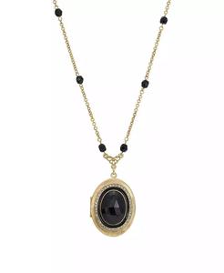 Gold-Tone Oval <b>Locket</b> Necklace | 2028 - Product Image 1