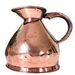 Jarra de agua de cobre martillado y juego de 2 vasos, kit tradicional de metal para servir bebidas con tapa, jarra de agua de cobre puro - Product Image 4
