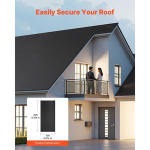 Rouleau de toiture en caoutchouc EPDM 15x30 pieds 45 mil pour VR, longue durée de vie, installation facile, sous-couche, températures difficiles - Product Image 3