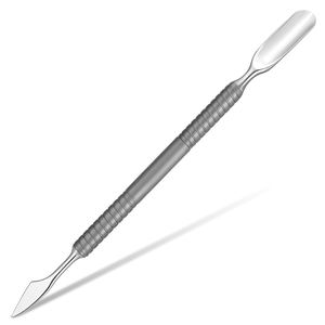 Outil de manucure double face en acier inoxydable : repousse-cuticules, nettoyeur d'ongles et coupe-cuticules - Product Image 1