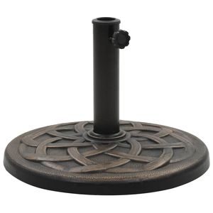 Base per Ombrellone da Patio Rotonda in Poliresina di Media Resistenza, Stile Elegante, Colore Bronzo - Accessorio di Alta Qualità per Arredamento Esterno - Product Image 1