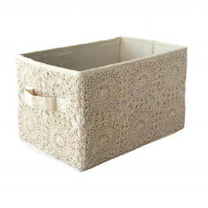 Home Storage & Organizer Hand-crochet Natural Modern Art Decorative Multi-functional Light Weight Closet Collapsible Basket - Product Image 6