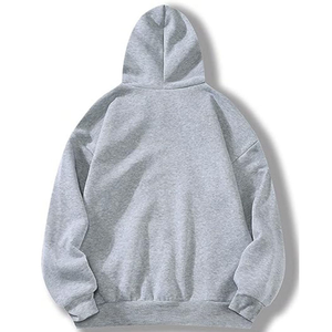 Sweat à capuche unisexe personnalisé, coupe ample, 100% coton, 400 GSM, délavé à l'acide, effet soleil, impression 3D en relief, fermeture éclair surdimensionnée - Product Image 2