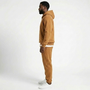 Conjunto Deportivo de 2 Piezas para Hombre, Sudadera con Cierre de Cremallera, Pantalones Deportivos de Felpa, Ropa Deportiva Activa, Fabricante OEM Personalizado al por Mayor - Product Image 3