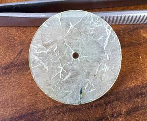 A K Gems - Piedra Preciosa Natural de Piterita de 28.50 mm, Grosor de 0.70 mm, Orificio Central de 2 mm, Piedra Suelta para Esferas de Reloj Hechas a Mano (Rajasthan) - Product Image 1