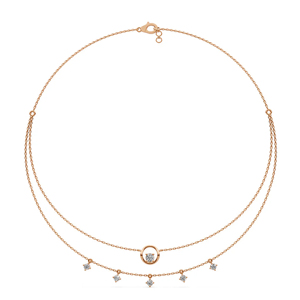 Collar Gargantilla de Cadena de Serpiente Chapado en Oro Rosa, Estilo Minimalista, Unisex, para Uso Diario - Product Image 1