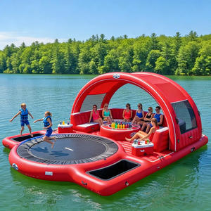 Plataforma Flotante Inflable para Fiestas, Comercios y Hogares, con Barra, Material de PVC, para 5-10 Personas, Capacidad Superior a 500 kg - Product Image 3