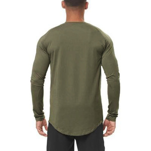 เสื้อยืดผู้ชายโลโก้แบบกำหนดเอง โพลีเอสเตอร์ แขนยาว เสื้อยืดผู้ชาย แฟชั่นรักษ์โลก เสื้อยืดออกกำลังกาย - Product Image 4