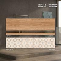 Marque Vistaar 10mm d'épaisseur 300x900mm marche et contremarche 200x900mm prévoir des carreaux d'escalier en porcelaine Matt GVT escaliers cas